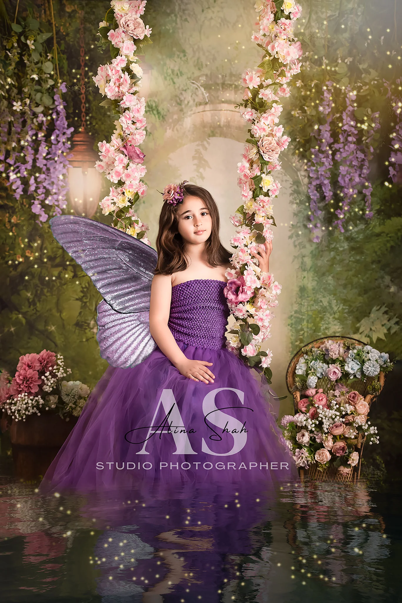 Kate Spring Green Dreamlike Fairytale Forest Backdrop for Photoshoot - Image 3