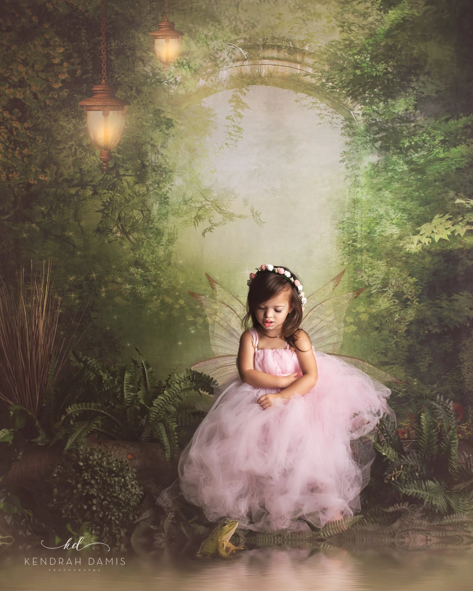 Kate Spring Green Dreamlike Fairytale Forest Backdrop for Photoshoot - Image 7