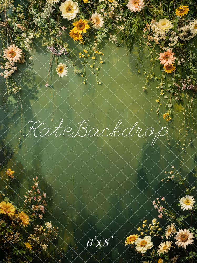Kate Spring Green Flower Backdrop Designed by Chain Photography - Image 3