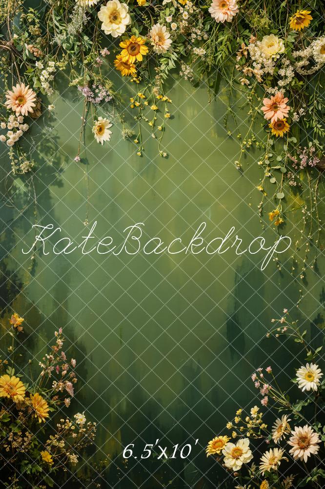 Kate Spring Green Flower Backdrop Designed by Chain Photography - Image 4