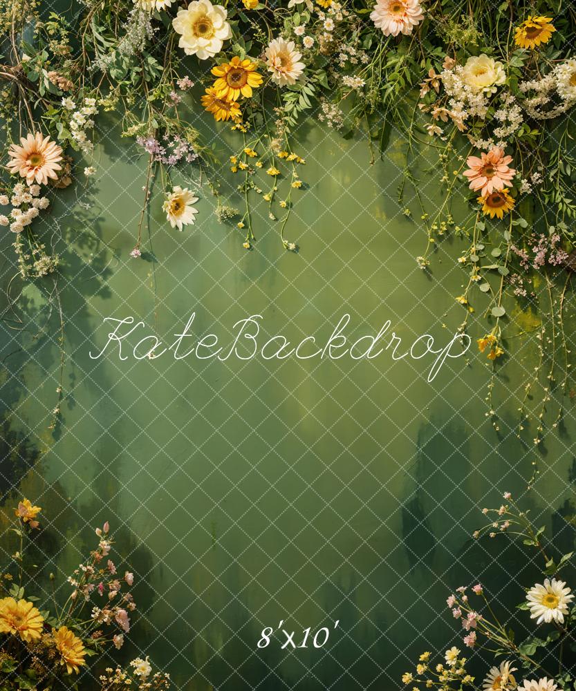Kate Spring Green Flower Backdrop Designed by Chain Photography - Image 5