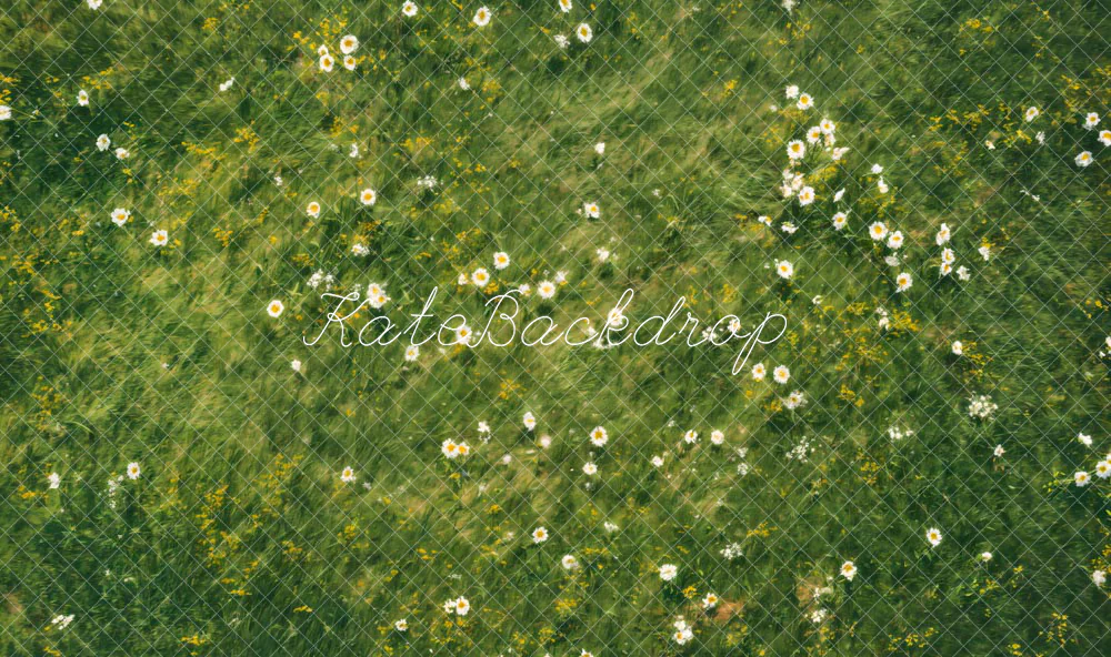 Kate Spring Green Flowers Grassland Rubber Floor Mat - Image 2