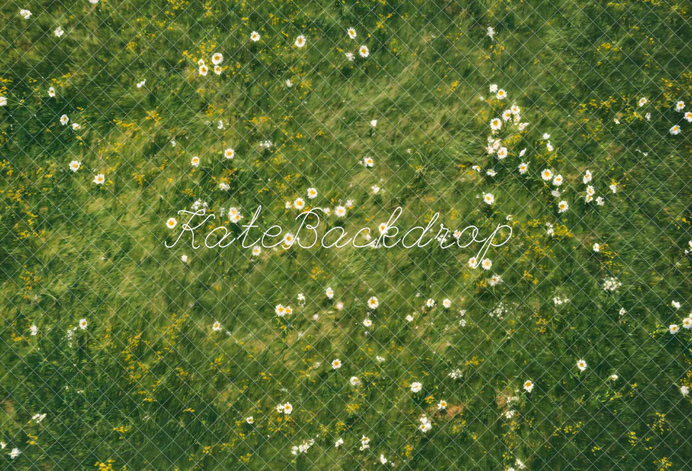 Kate Spring Green Flowers Grassland Rubber Floor Mat - Image 3