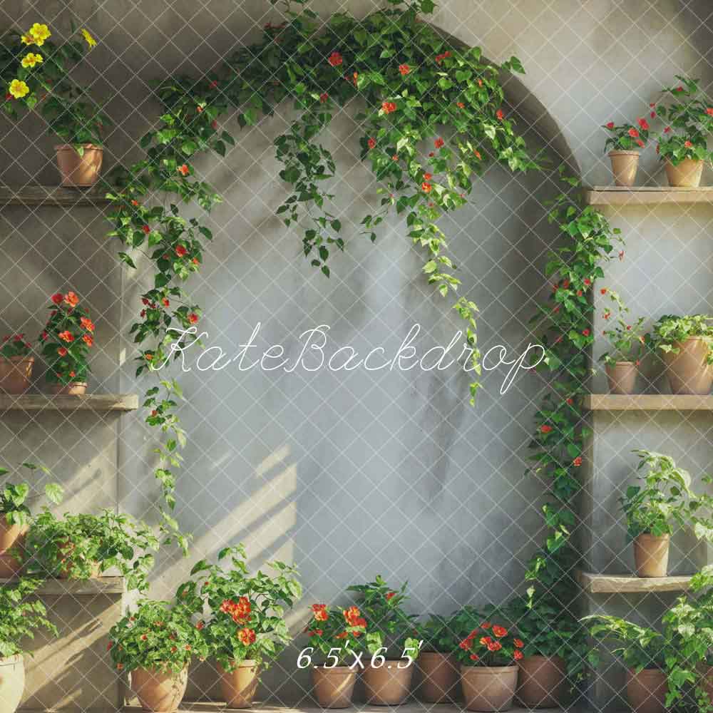 Kate Spring Green Plant Arch Wall Room Backdrop Designed by Emetselch - Image 2