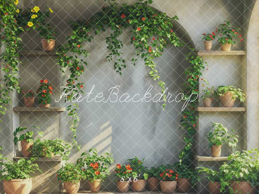 Kate Spring Green Plant Arch Wall Room Backdrop Designed by Emetselch - Image 3