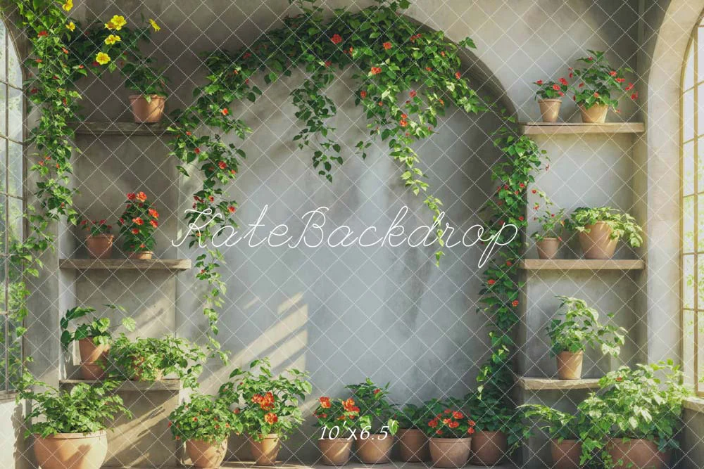 Kate Spring Green Plant Arch Wall Room Backdrop Designed by Emetselch - Image 4
