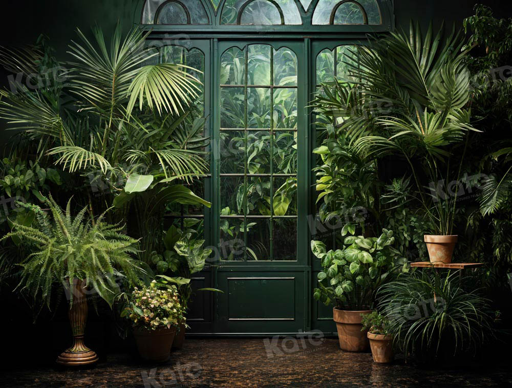Kate Spring Green Plant Door Backdrop Designed by Emetselch - Image 5