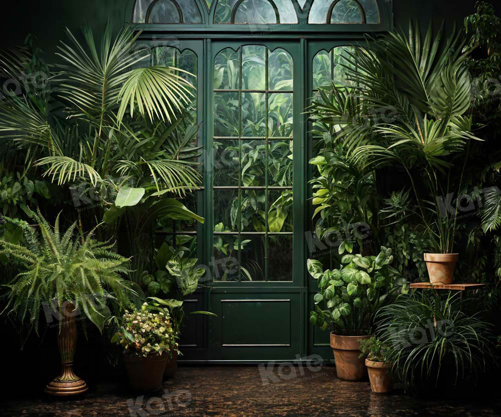 Kate Spring Green Plant Door Backdrop Designed by Emetselch - Image 6