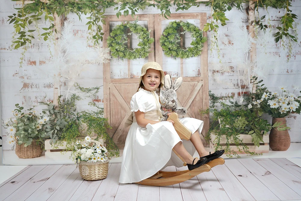 Kate Spring/Mother's day  Green Plants Barn Door Backdrop Designed by Jia Chan Photography - Image 10