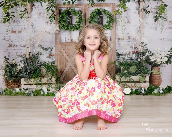 Kate Spring/Mother's day  Green Plants Barn Door Backdrop Designed by Jia Chan Photography - Image 8
