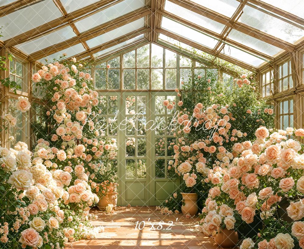 Kate Spring Greenhouse Roses Backdrop Designed by Emetselch - Image 6