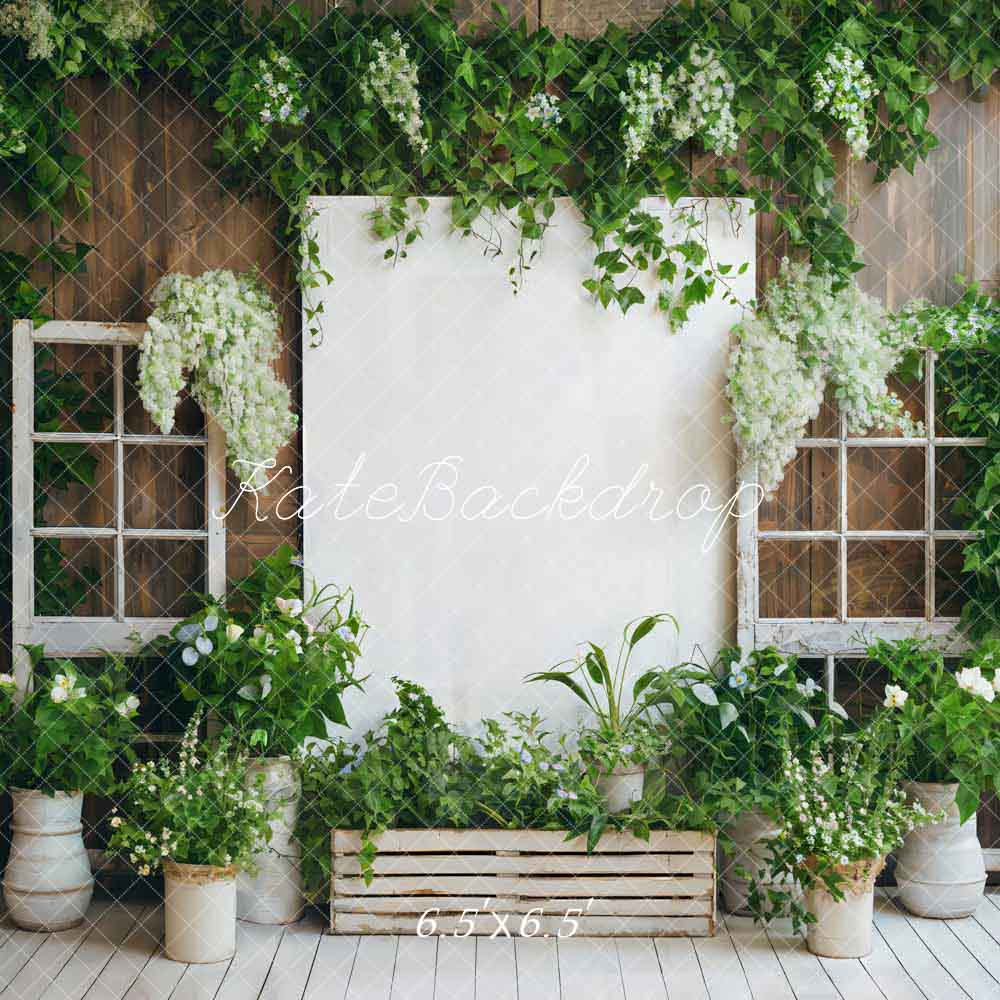 Kate Spring Greenhouse Wood Wall Backdrop Designed by Chain Photography - Image 2