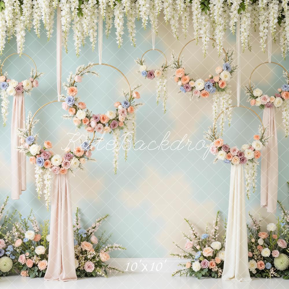 Kate Spring Hanging Floral Rings Pastel Backdrop Designed by Mini MakeBelieve - Image 7