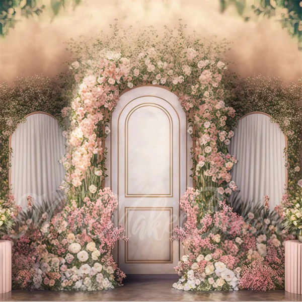 Kate Spring Interior Floral Pink Backdrop Designed by Mini MakeBelieve - Image 2