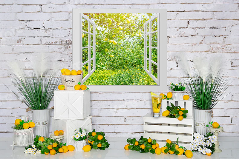 Kate Spring Lemon Room Backdrop Designed by Emetselch - Image 2