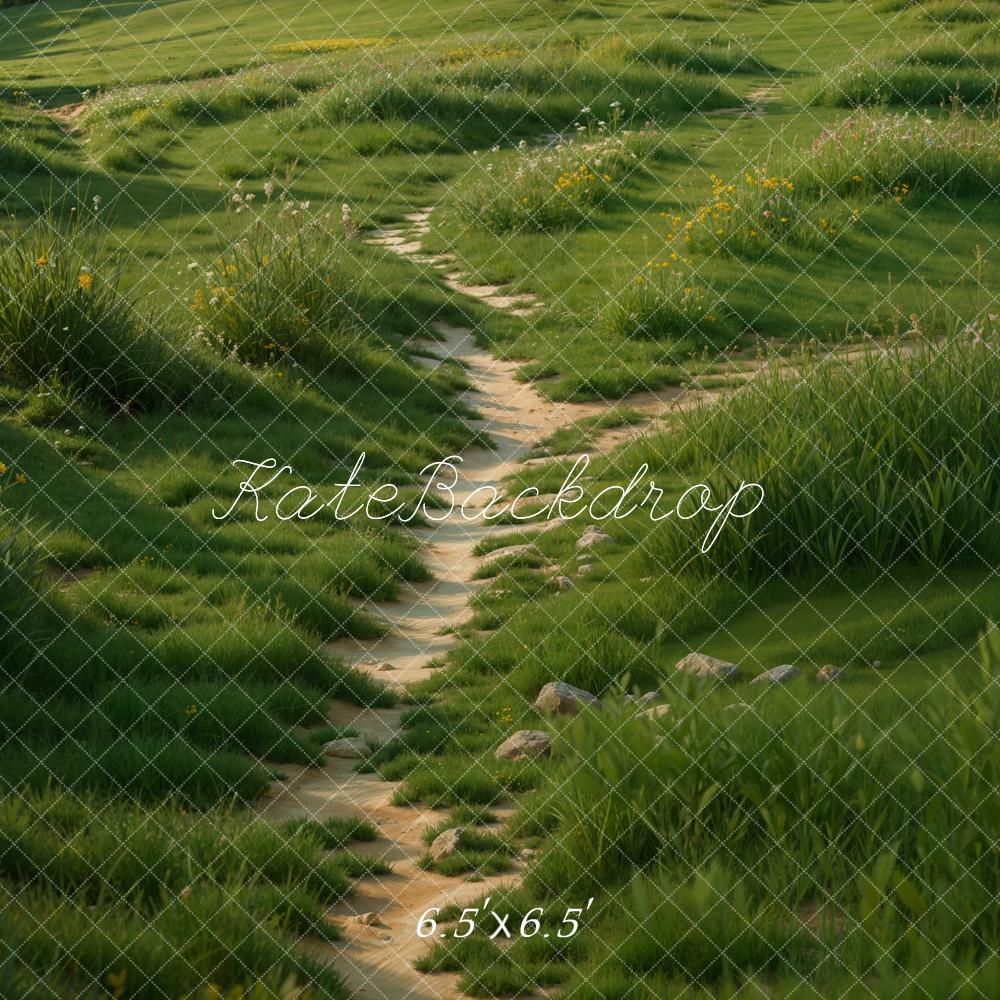 Kate Spring Lush Grass Pathway Floor Backdrop Designed by Emetselch - Image 2