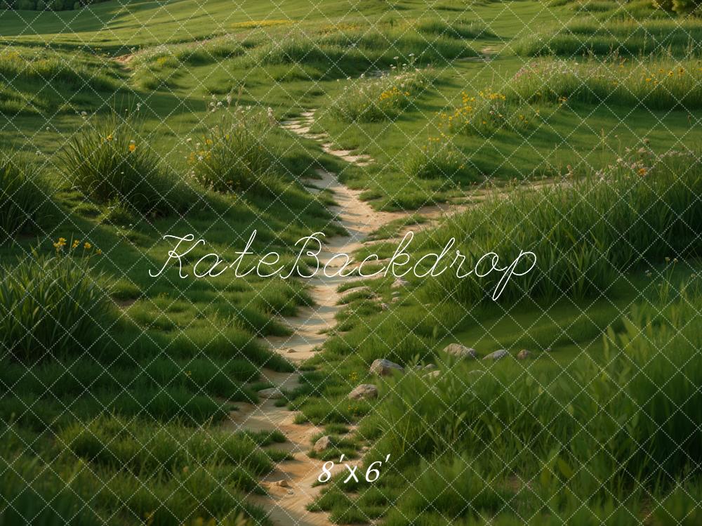 Kate Spring Lush Grass Pathway Floor Backdrop Designed by Emetselch - Image 3