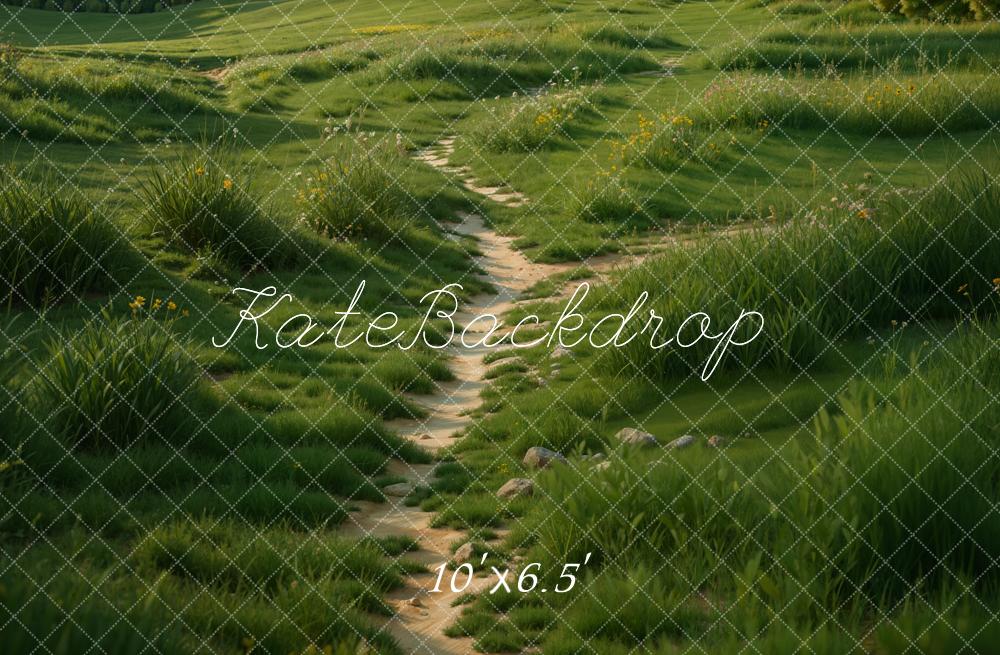 Kate Spring Lush Grass Pathway Floor Backdrop Designed by Emetselch - Image 4