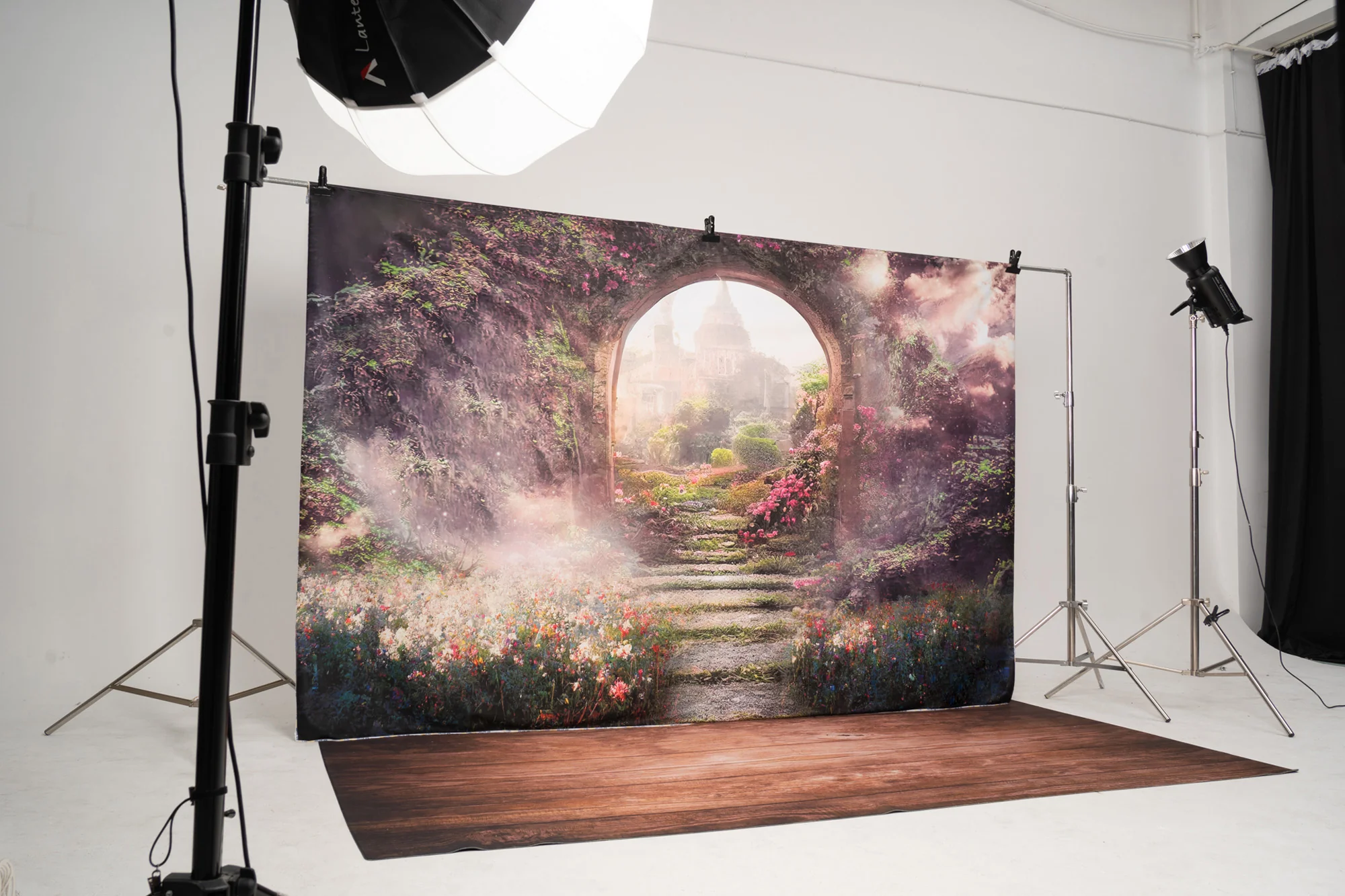 Kate Spring Magic Flower Garden Castle Backdrop for Photography - Image 4