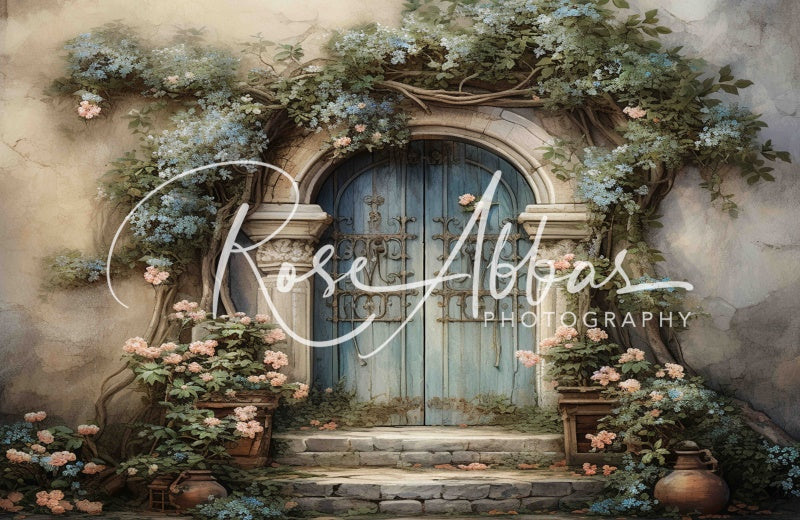 Kate Spring Old Door Flowers Backdrop Designed By Rose Abbas - Image 4