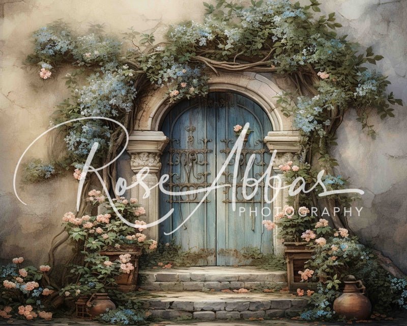 Kate Spring Old Door Flowers Backdrop Designed By Rose Abbas - Image 5