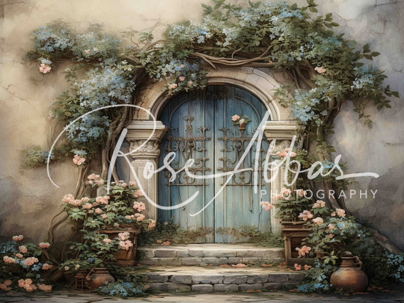Kate Spring Old Door Flowers Backdrop Designed By Rose Abbas - Image 6
