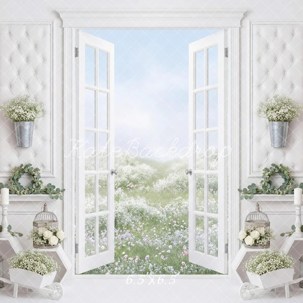 Kate Spring Open Window White Meadow Backdrop Designed by Mini MakeBelieve - Image 2