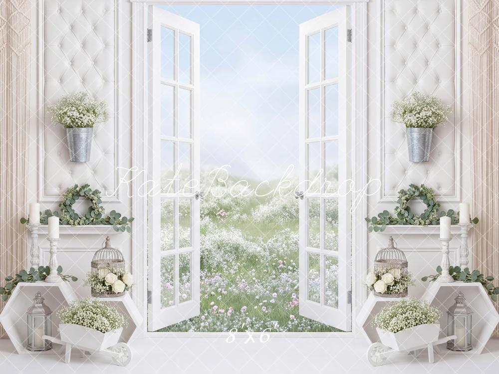 Kate Spring Open Window White Meadow Backdrop Designed by Mini MakeBelieve - Image 3
