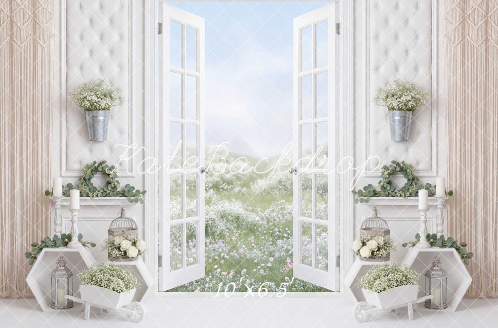 Kate Spring Open Window White Meadow Backdrop Designed by Mini MakeBelieve - Image 4