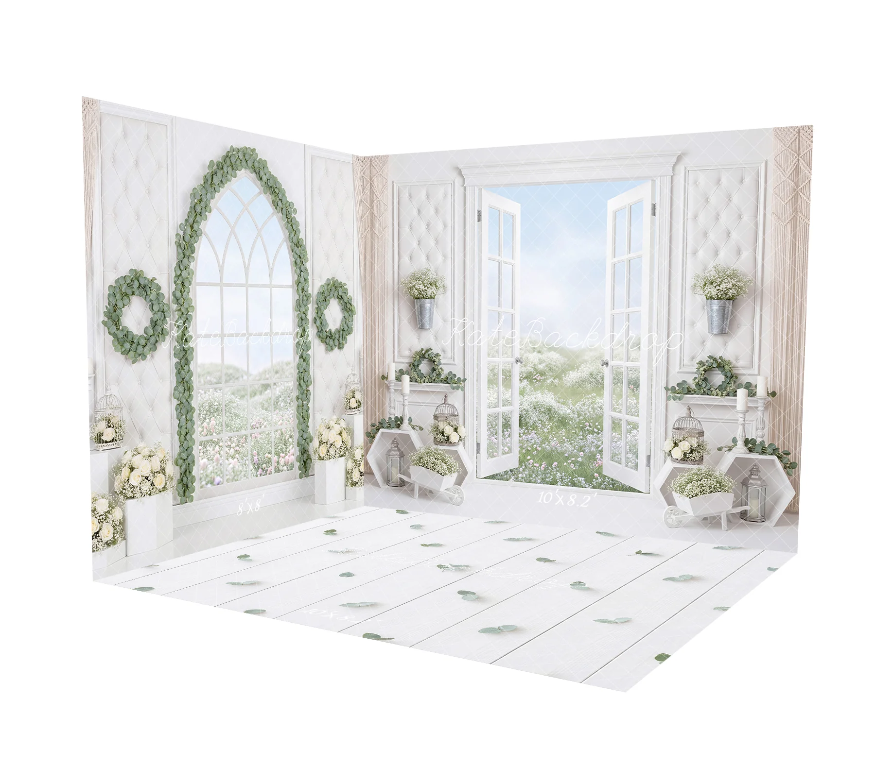 Kate Spring Open Window White Meadow Room Set - Image 2