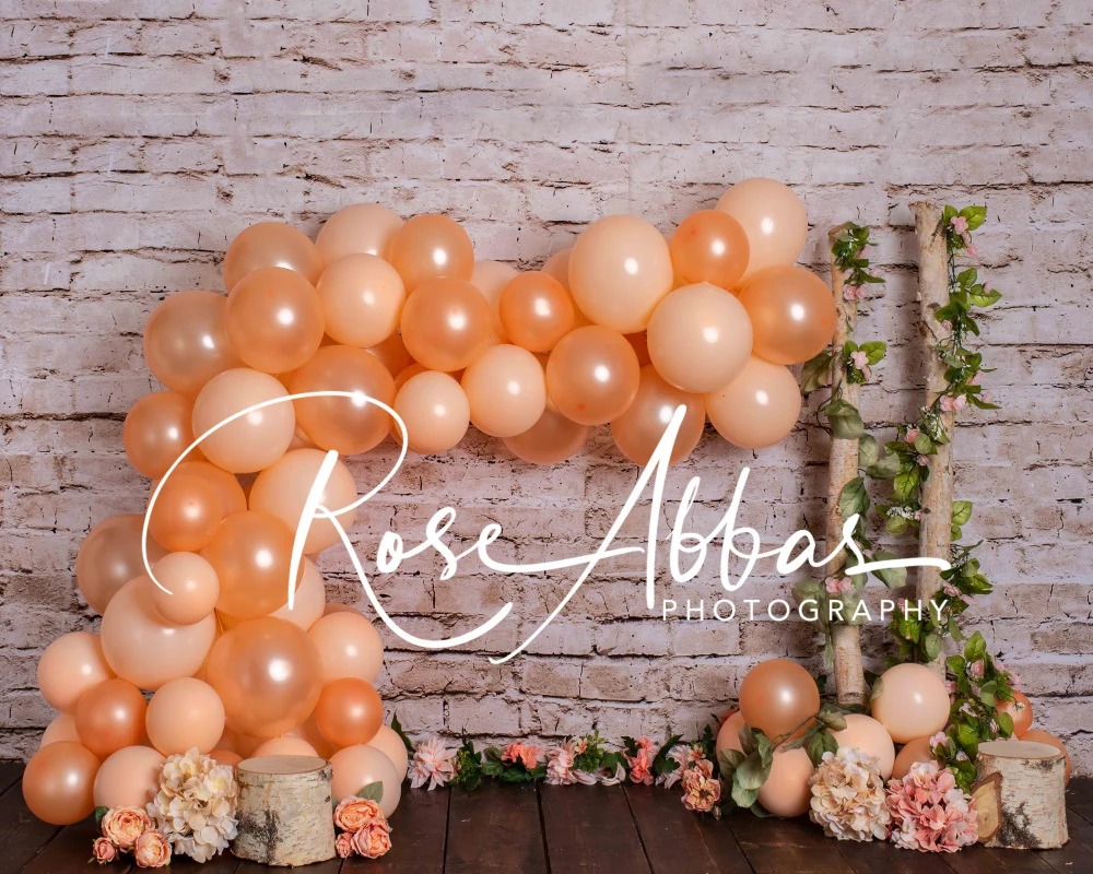 Kate Spring Peach Wonderland Garland Backdrop Designed By Rose Abbas - Image 2