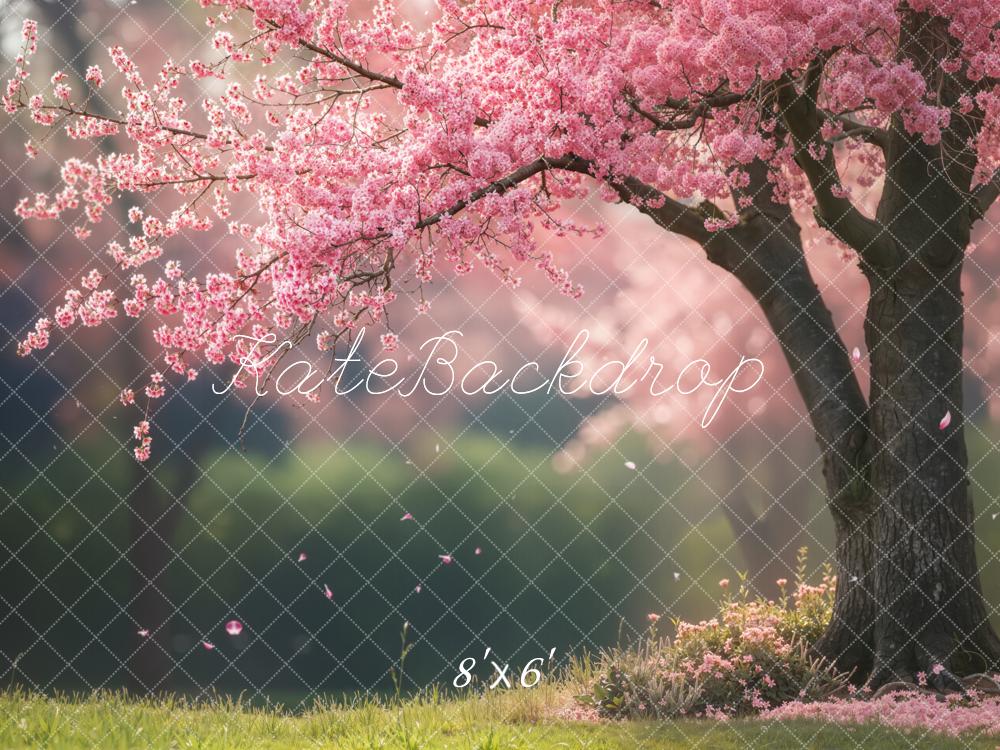 Kate Spring Pink Cherry Blossom Tree Floral Backdrop Designed by Emetselch - Image 11