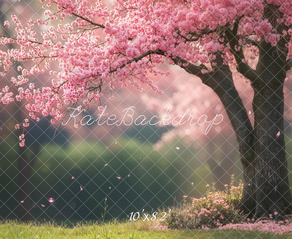 Kate Spring Pink Cherry Blossom Tree Floral Backdrop Designed by Emetselch - Image 8