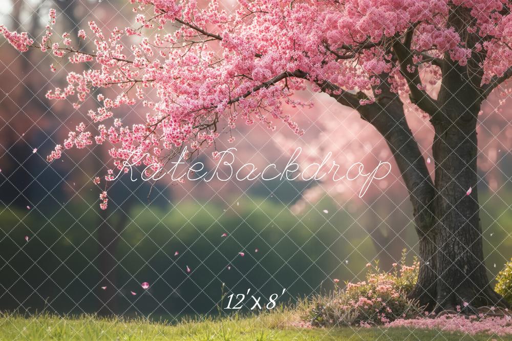 Kate Spring Pink Cherry Blossom Tree Floral Backdrop Designed by Emetselch - Image 9