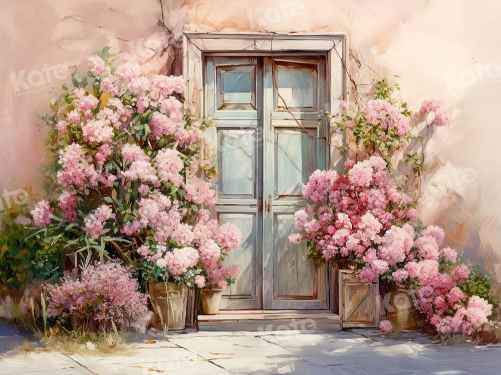 Kate Spring Pink Flowers Wall Backdrop Designed by Emetselch - Image 3