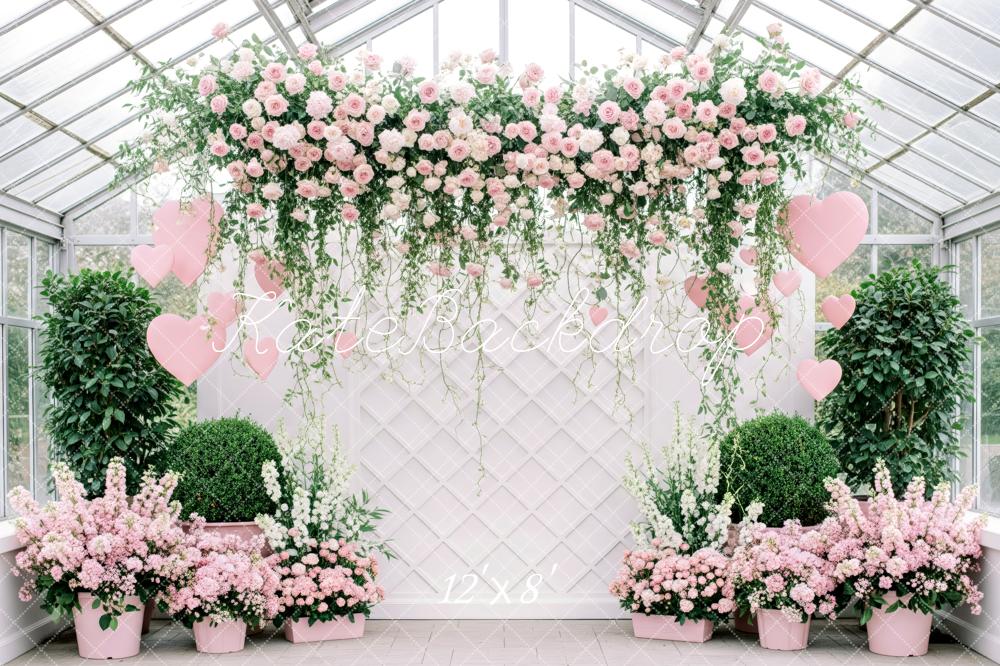 Kate Spring Pink Roses Greenhouse Backdrop Designed by Patty Robert - Image 8