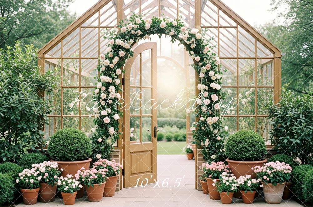 Kate Spring Potted Plants Glasshouse Backdrop Designed by Patty Robert - Image 4