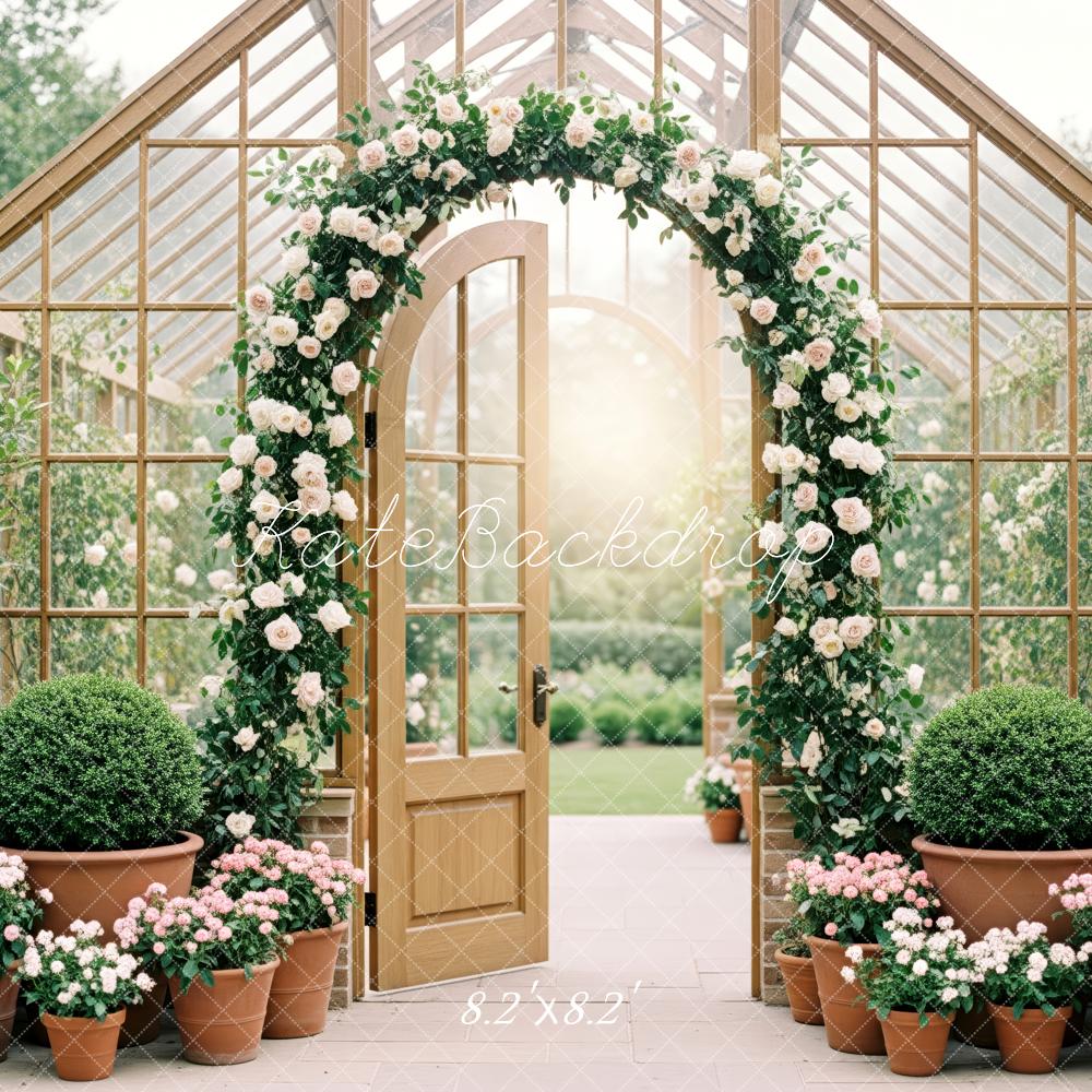 Kate Spring Potted Plants Glasshouse Backdrop Designed by Patty Robert - Image 5