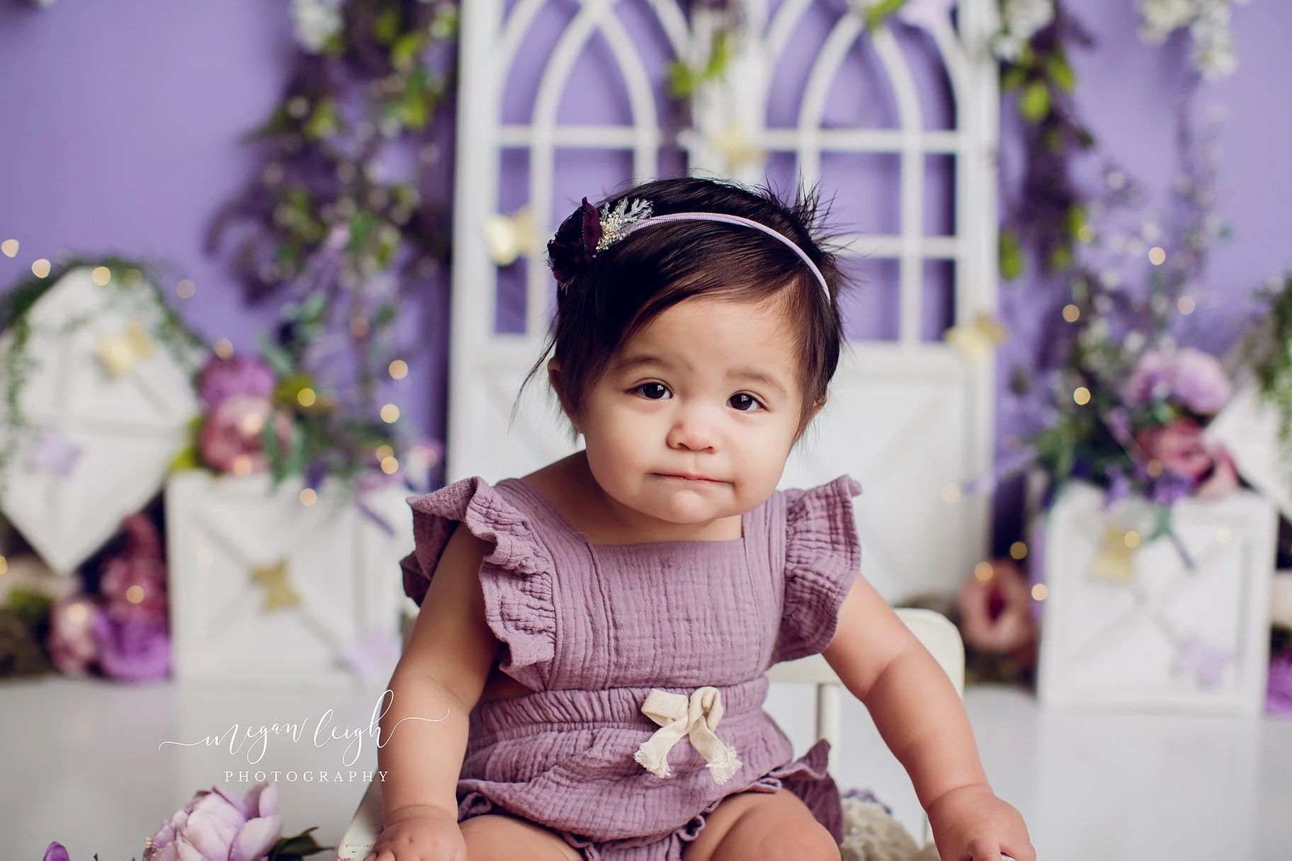 Kate Spring Purple Floral Backdrop Designed by Megan Leigh Photography - Image 5