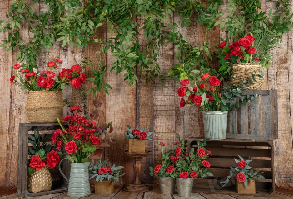 Kate Spring Red Flower Valentine Backdrop Designed by Jia Chan Photography - Image 2