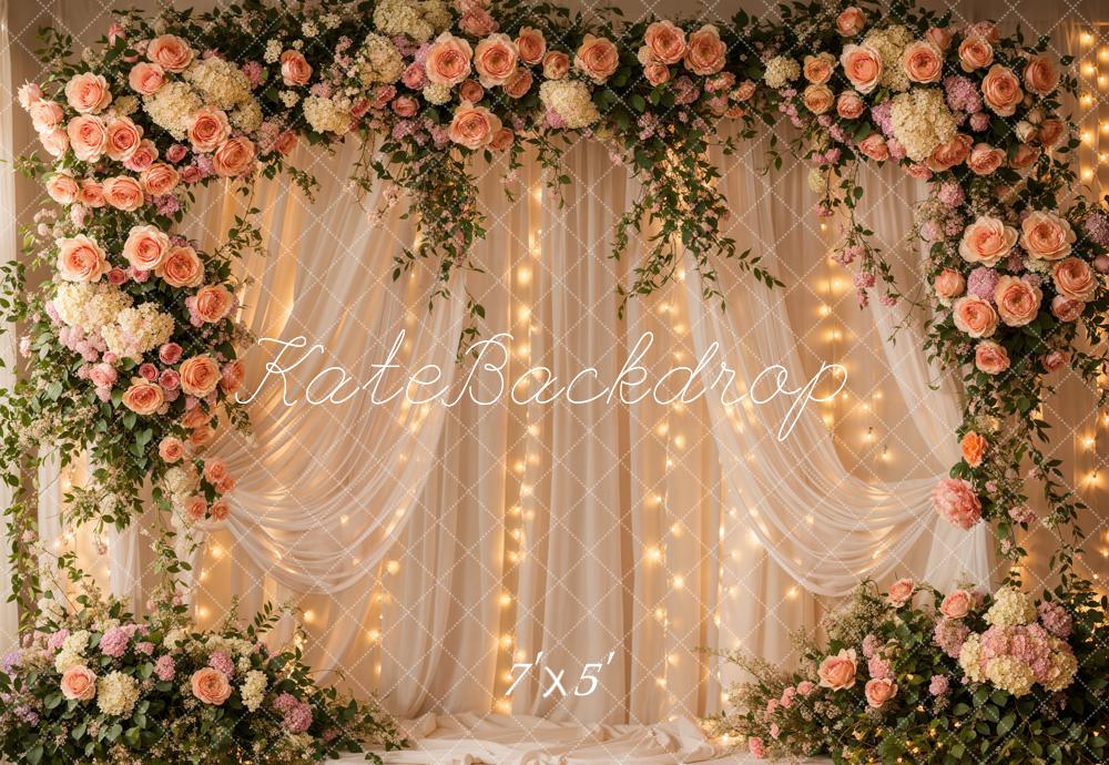 Kate Spring Romantic Curtains Floral Arch Backdrop Designed by Emetselch - Image 2
