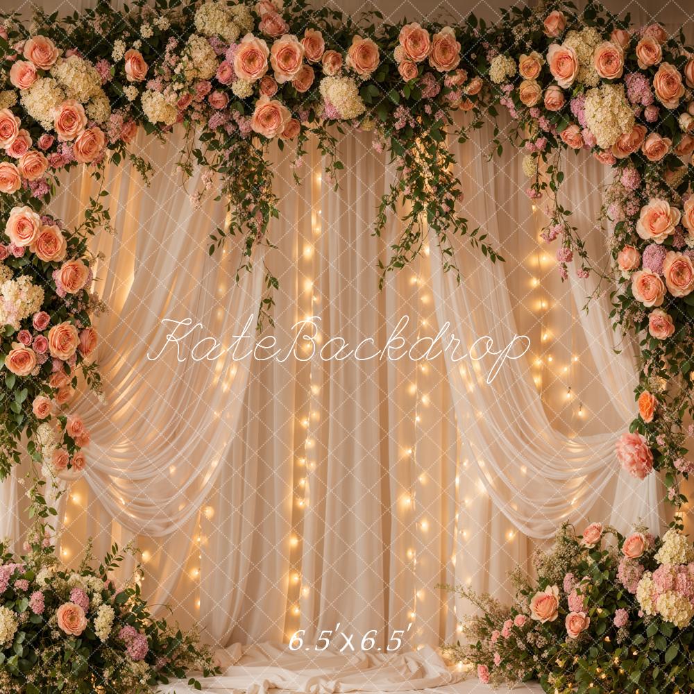 Kate Spring Romantic Curtains Floral Arch Backdrop Designed by Emetselch - Image 4