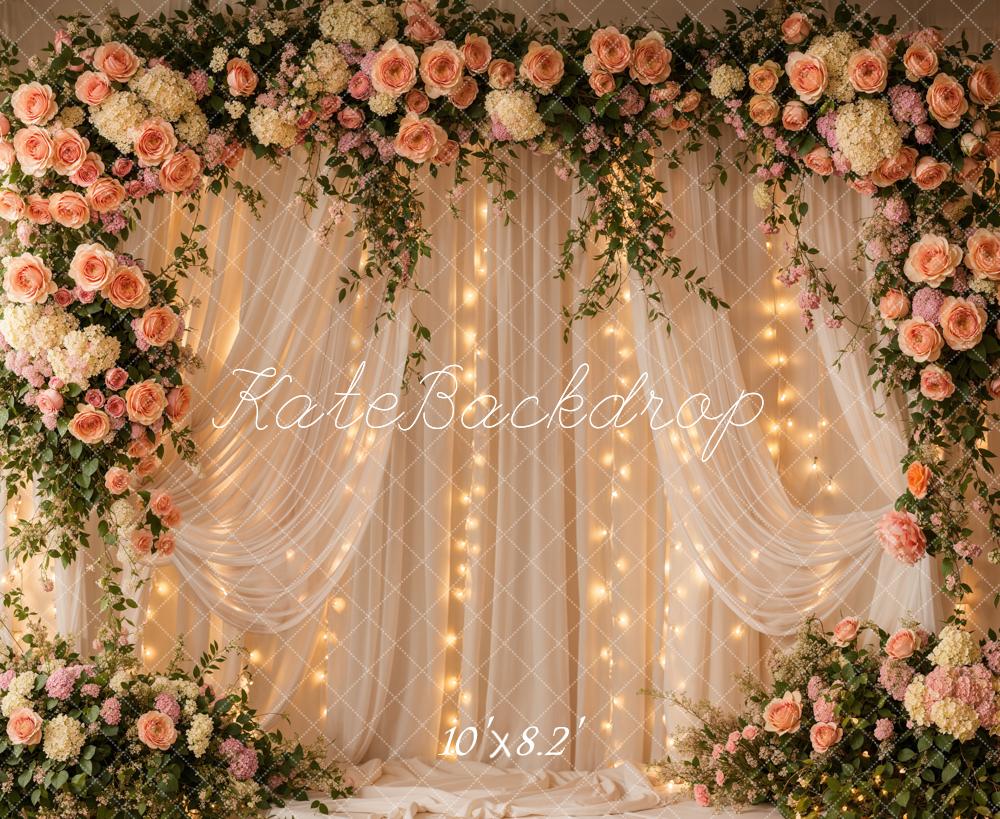 Kate Spring Romantic Curtains Floral Arch Backdrop Designed by Emetselch - Image 5