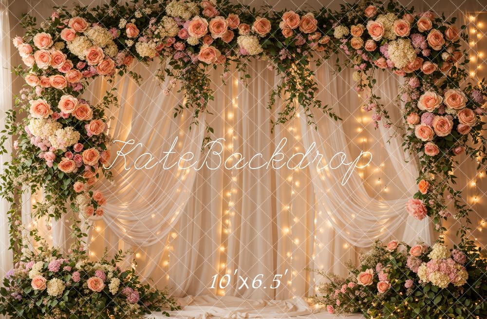 Kate Spring Romantic Curtains Floral Arch Backdrop Designed by Emetselch - Image 6