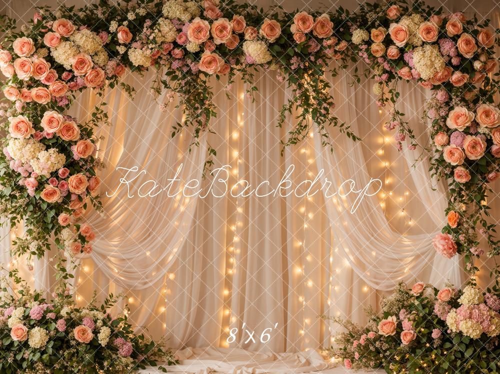 Kate Spring Romantic Curtains Floral Arch Backdrop Designed by Emetselch - Image 7