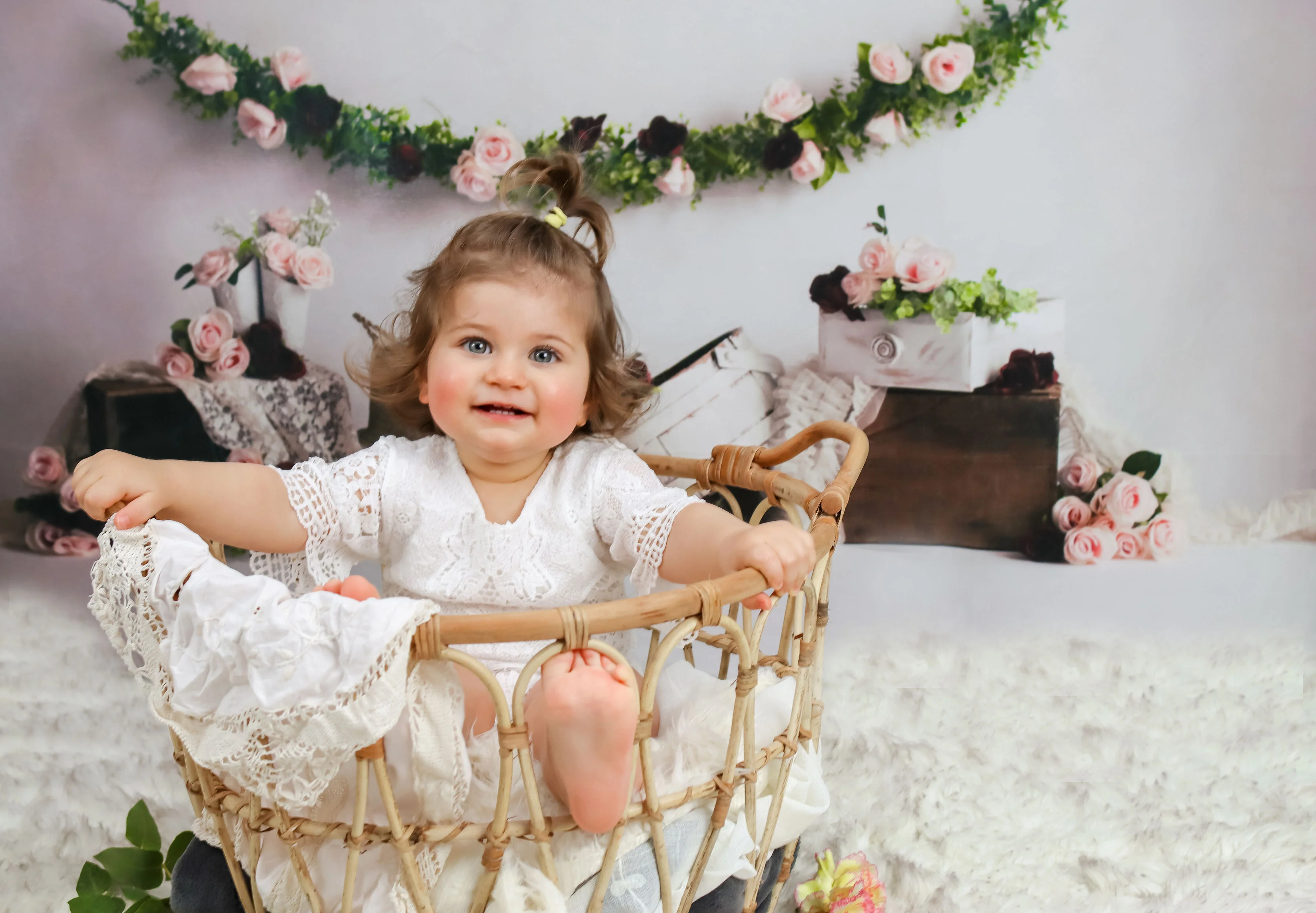 Kate Spring Rose Blooms Floral Backdrop Designed by Keerstan Jessop - Image 4