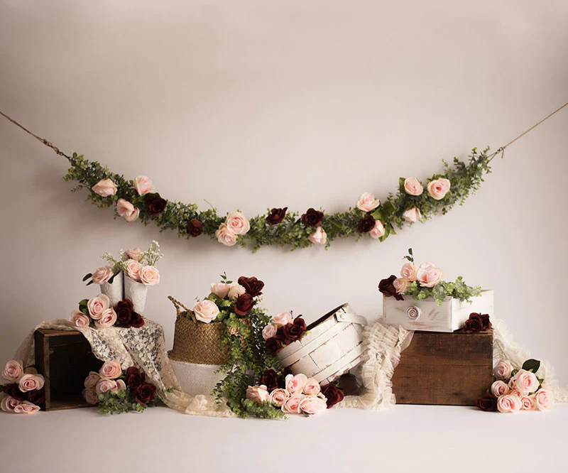 Kate Spring Rose Blooms Floral Backdrop Designed by Keerstan Jessop - Image 6