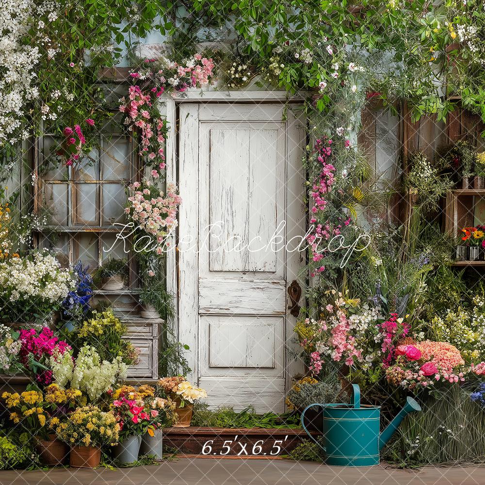 Kate Spring Rustic Door Garden Backdrop Designed by Angela Marie Photography - Image 2