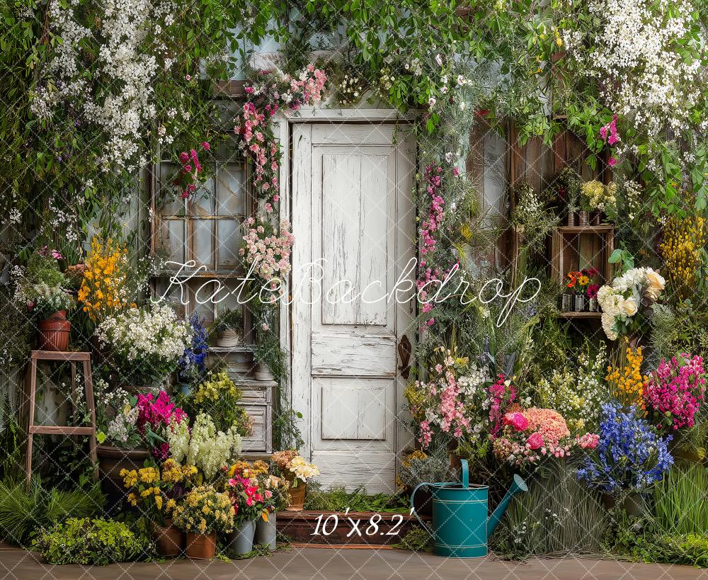 Kate Spring Rustic Door Garden Backdrop Designed by Angela Marie Photography - Image 6