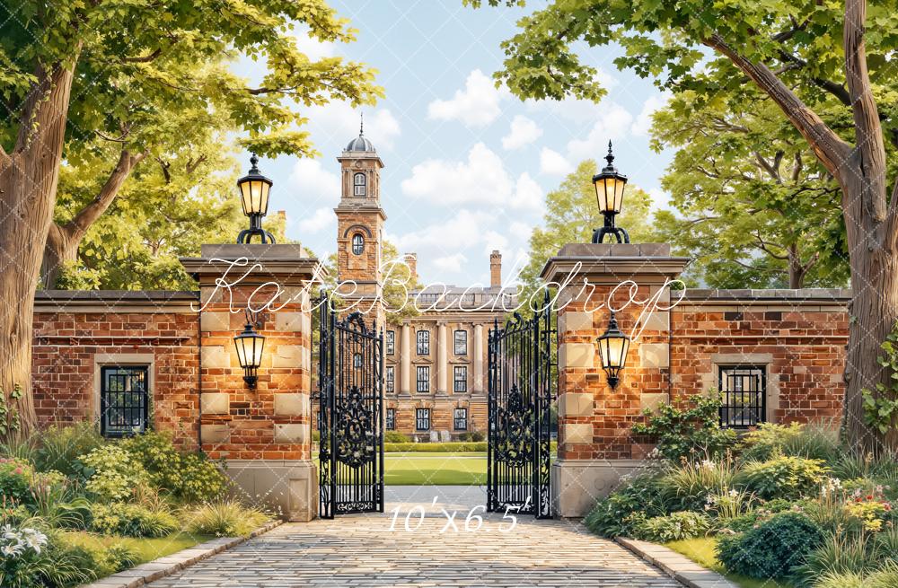 Kate Spring School Gate Pathway Fleece Backdrop Designed by Chain Photography - Image 2